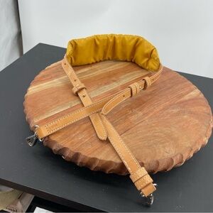 Caraa Valencia Tote replacement strap yellow with tan leather